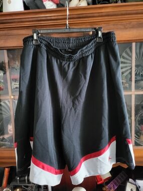Jordan Black Basketball Shorts with Red & White Trim